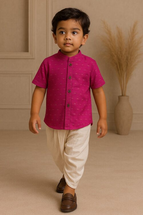 Ikkat Prince Ethnic Shirt