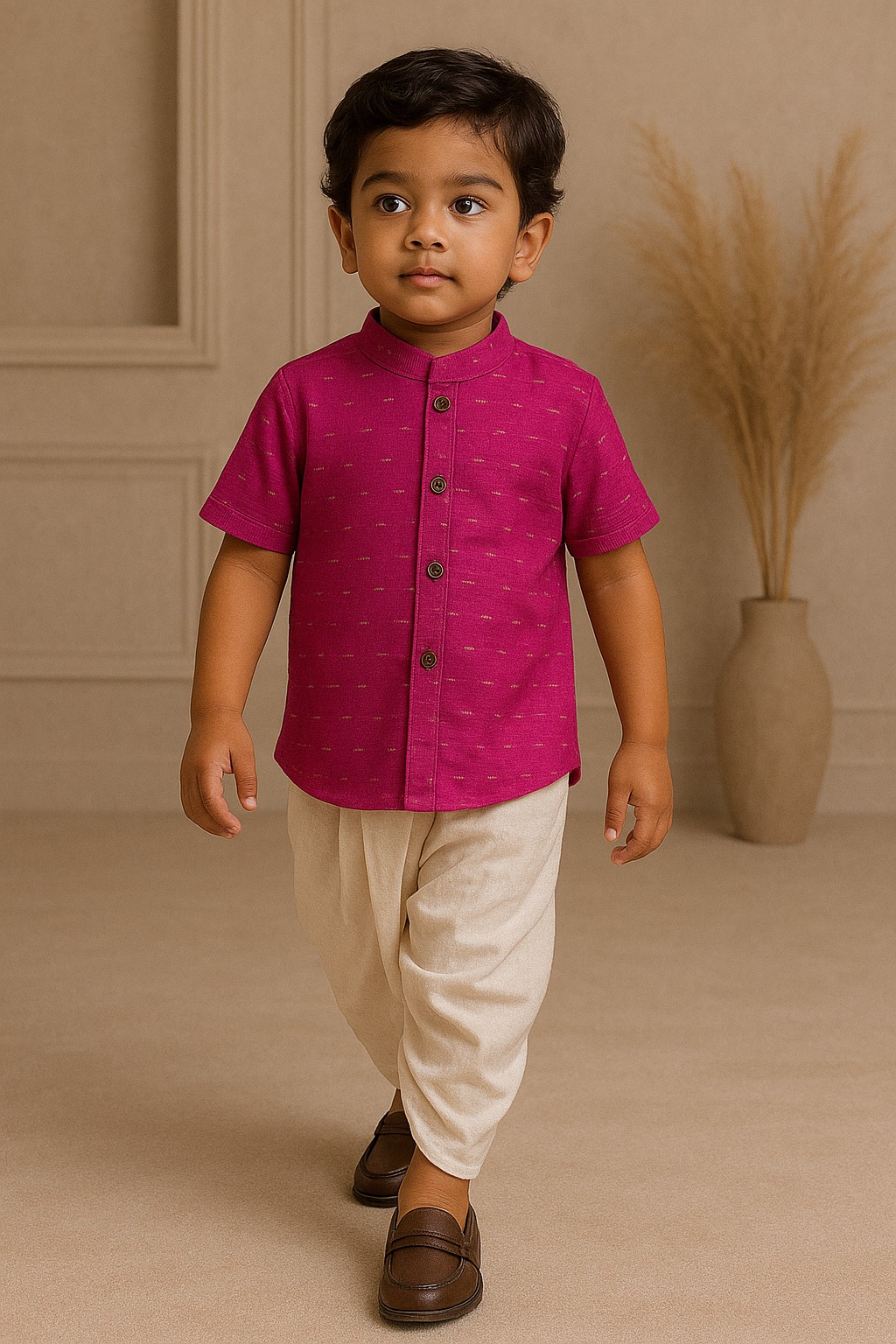 Ikkat Prince Ethnic Shirt