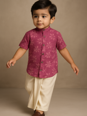 Purple Floral Ethnic Shirt