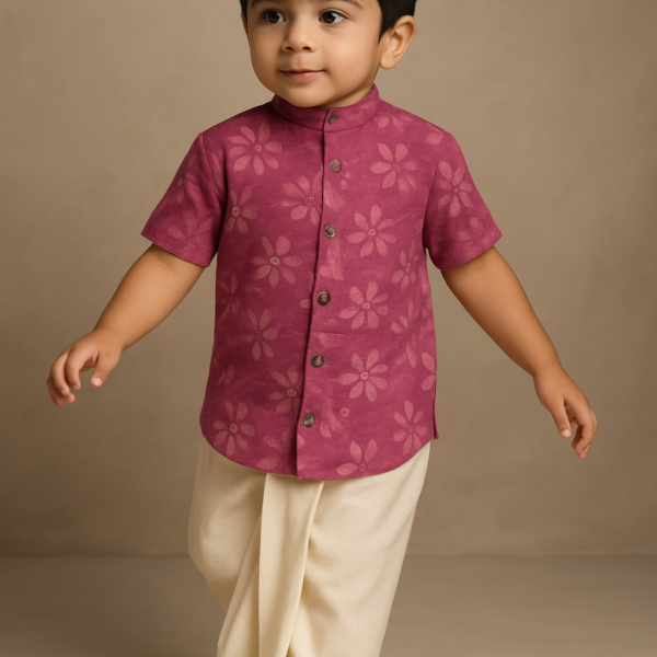 Purple Floral Ethnic Shirt