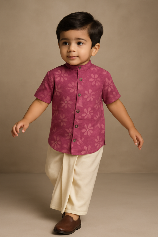 Purple Floral Ethnic Shirt
