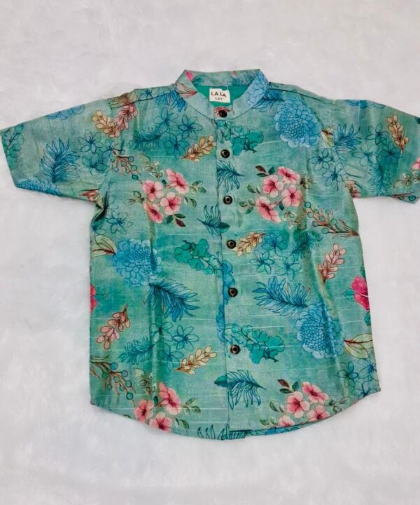 Green Floral Ethnic Shirt