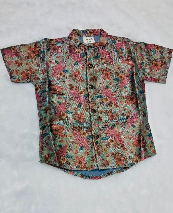 Grey Floral Ethnic Shirt