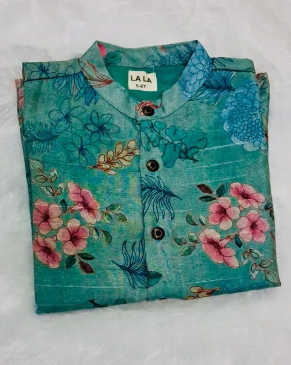 Green Floral Ethnic Shirt