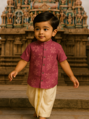 Purple Floral Ethnic Shirt