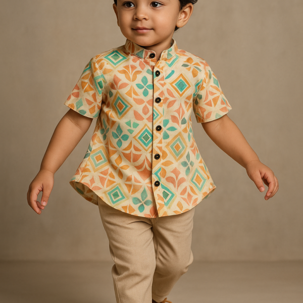 Sandal Pattern Ethnic Shirt