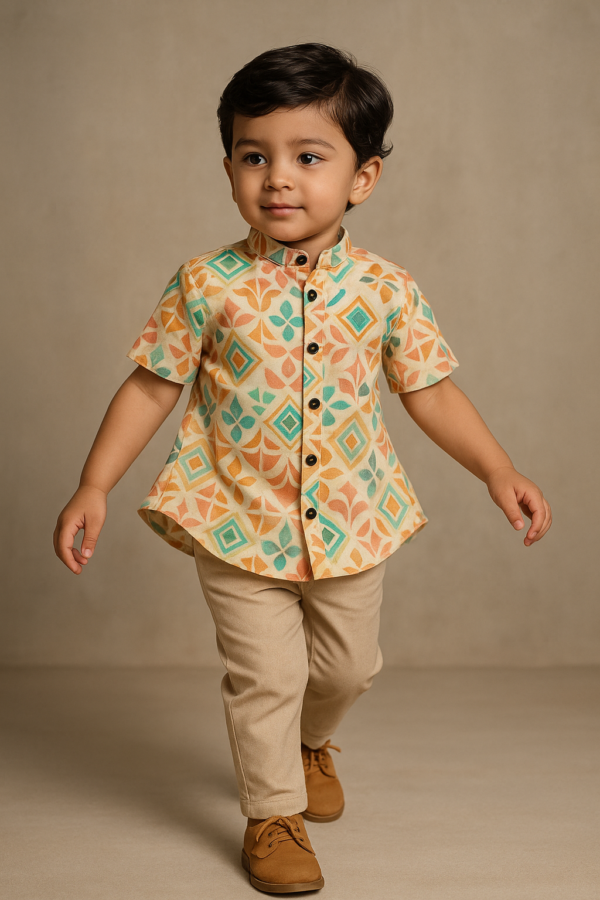 Sandal Pattern Ethnic Shirt