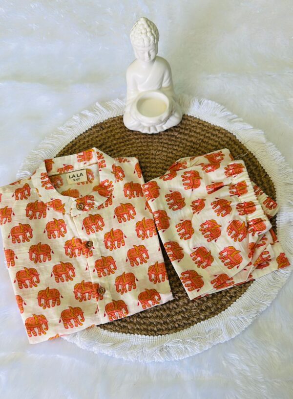 White Elephant Print Co-Ord Set Dress