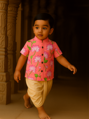 Pink Lotus Ethnic Shirt