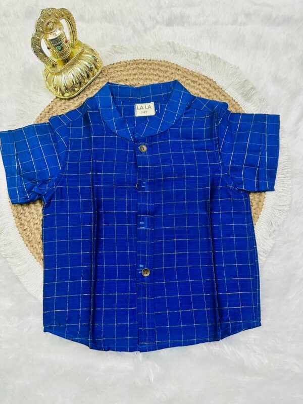 Blue Checked Ethnic Shirt