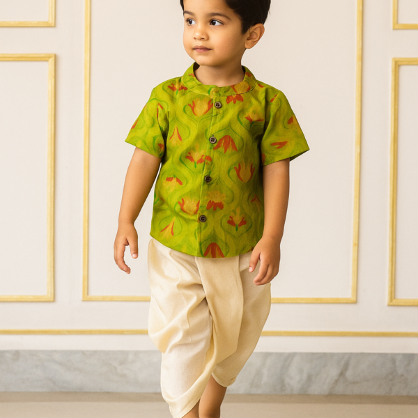 Green Ethnic Fashion Shirt