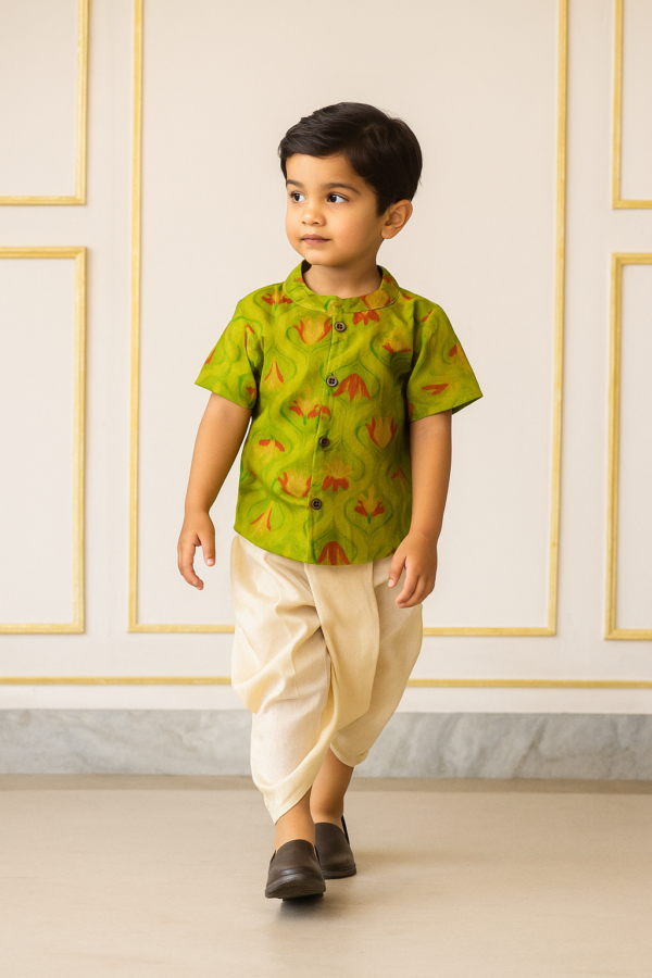 Green Ethnic Fashion Shirt
