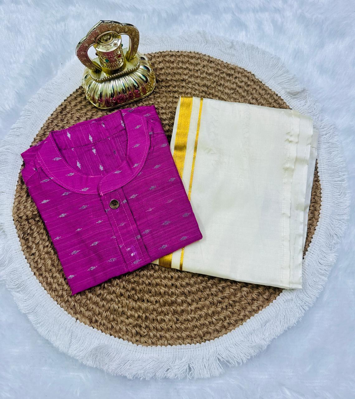 Ikkat Prince Ethnic Shirt - Image 2