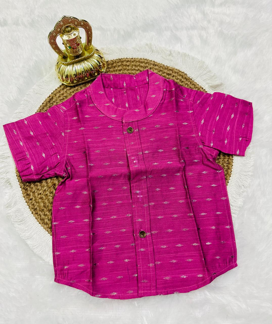 Ikkat Prince Ethnic Shirt - Image 3