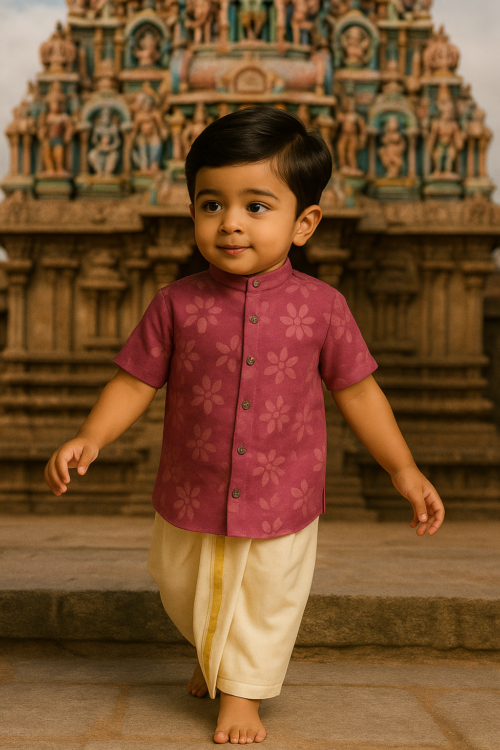 Purple Floral Ethnic Shirt