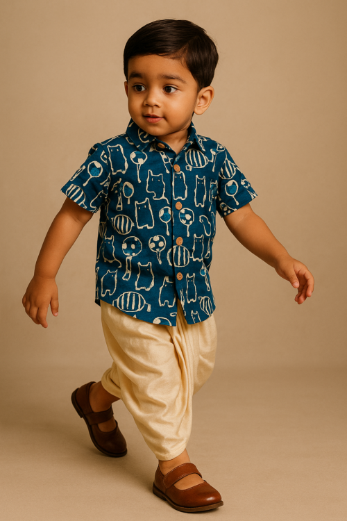 Blue Jungle Cotton Shirt