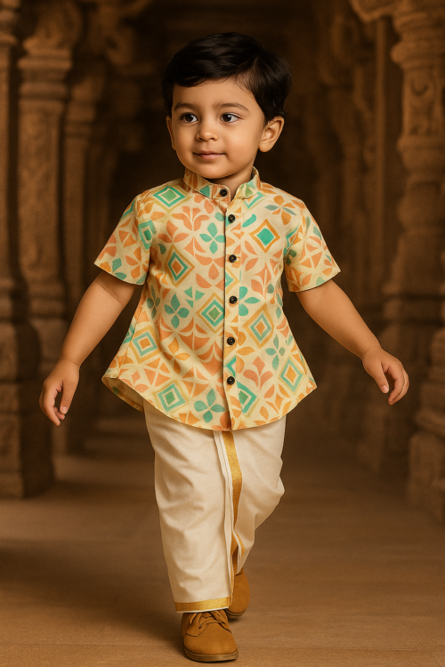 Sandal Pattern Ethnic Shirt